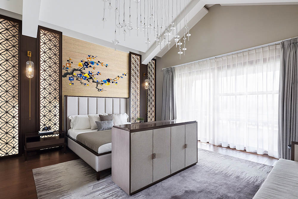 新中式风格家装设计别墅装修效果图-卧室 新中式风格家装设计别墅装修效果图-卧室