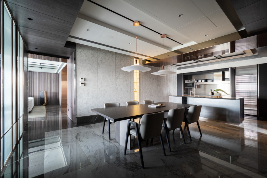 现代简约风格室内家装案例效果图-餐厅 现代简约风格室内家装案例效果图-餐厅