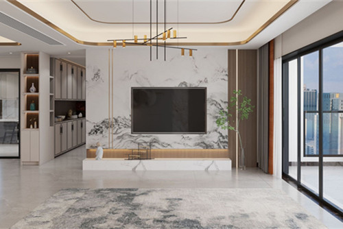 中山101-200平米现代轻奢风格大信君汇湾室内装修设计案例