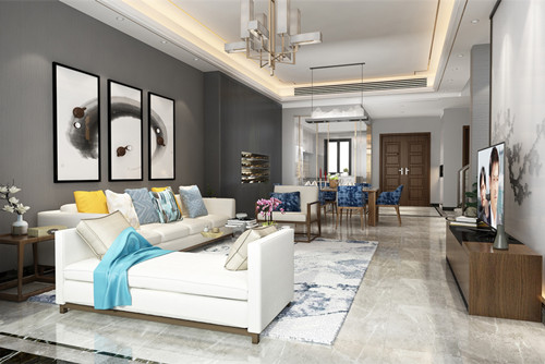 中山201-300平米新中式风格锦绣海湾城室内装修设计案例