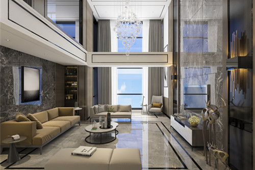 中山101-200平米现代轻奢风格汉基花园室内装修设计案例